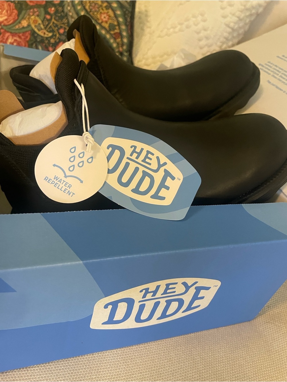 Hey Dude Black Women's Water-Repellent Slip-On Boots